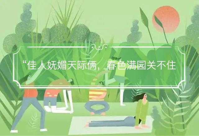佳人妩媚天际俩，春色满园关不住是什么生肖，词文成语解释释义