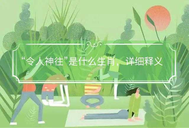 令人神往是什么生肖，详细释义解释落实