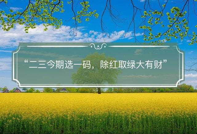 二三今期选一码，除红取绿大有财猜一最佳准确生肖，是什么生肖精选解析释义解释落实