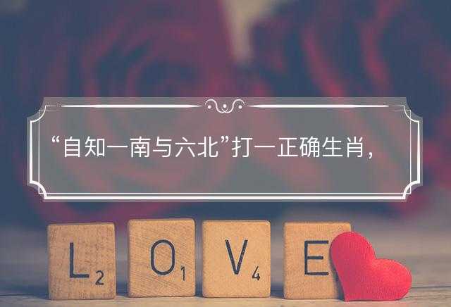 自知一南与六北打一正确生肖，词文解释落实释义
