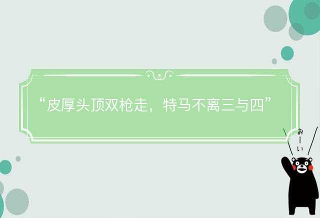 皮厚头顶双枪走，特马不离三与四指什么生肖，猜打一正确生肖最佳词语解释落实