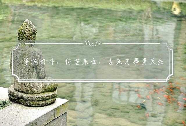 争抢好斗，何苦来由，古来万事贵天生是指什么生肖，精准解释落实