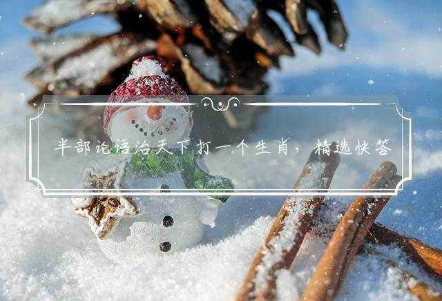 半部论语治天下打一个生肖，精选快答解释落实