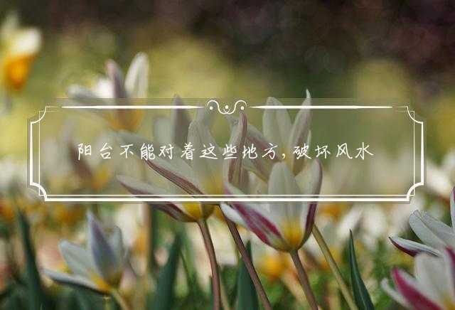 阳台不能对着这些地方,破坏风水